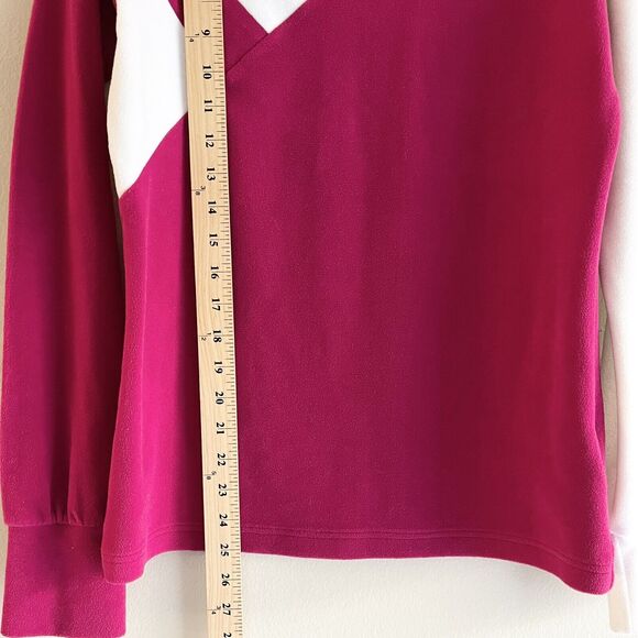 Orage Skiing Pink White Layering Top M Sweatshirt Long Sleeve Outdoors Fleece - Picture 9 of 12